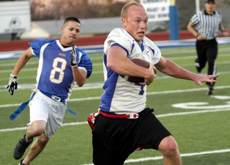 Blue Santa Flag Football